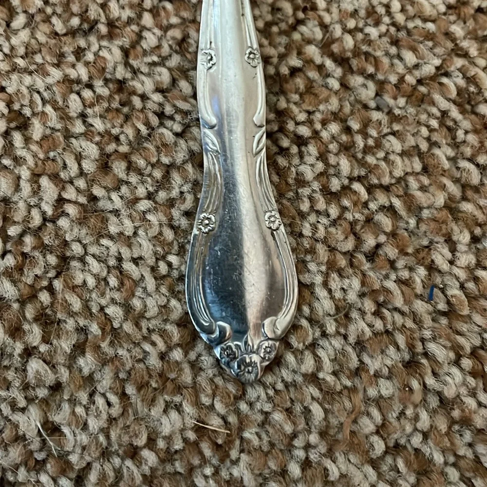 Stainless Steel Rose Pattern China teaspoon